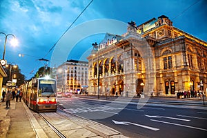 Vienna State Opera at night